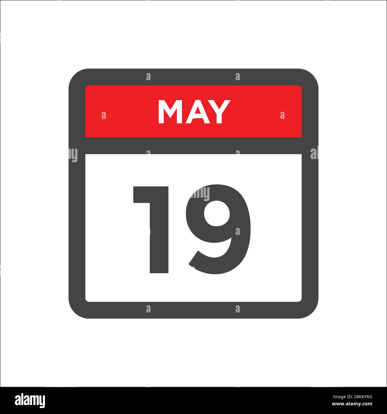 May 19 calendar icon day of month Stock Vector Image & Art Alamy