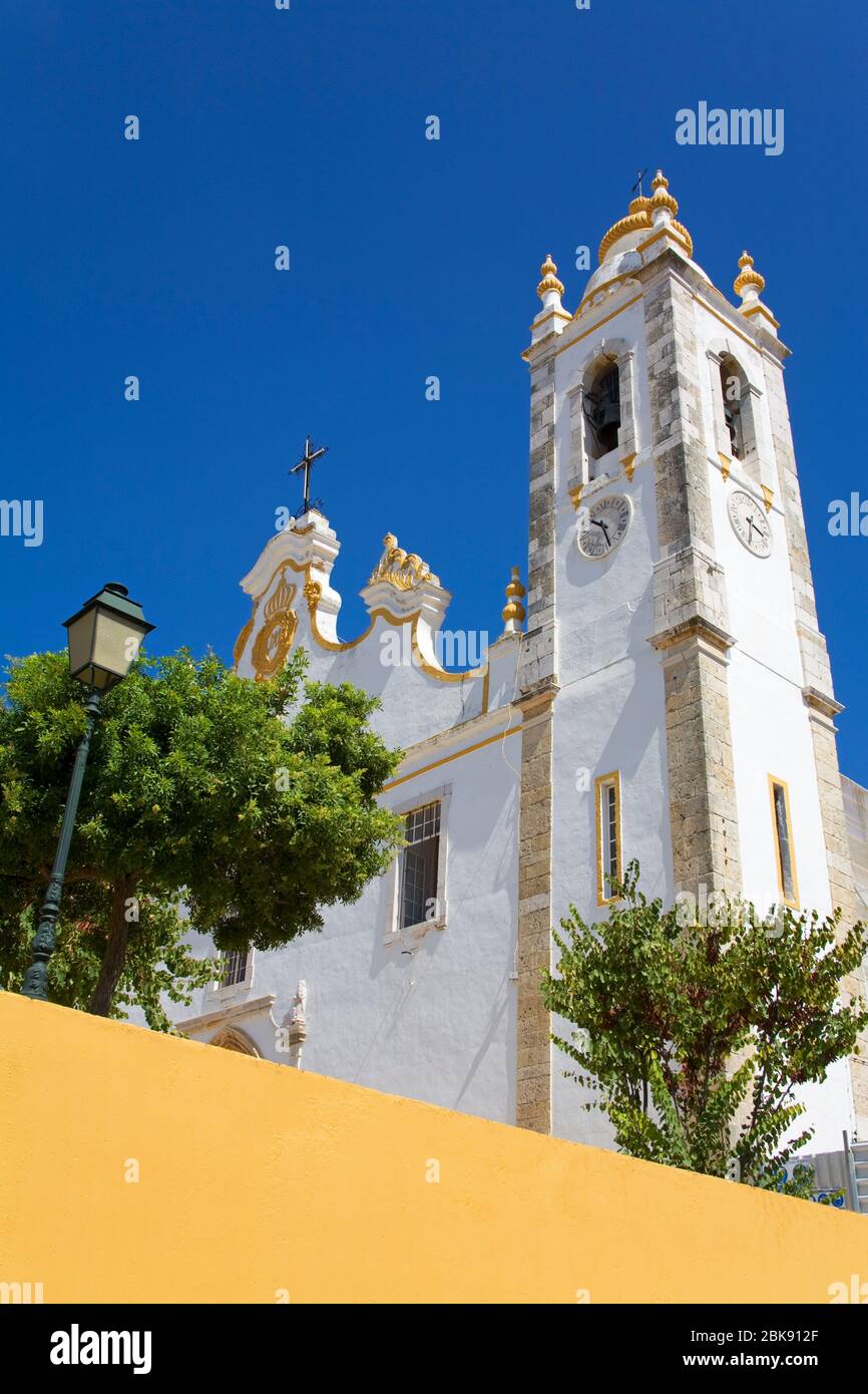Main Church of Nossa Senhora da Conceicao, Portimao, Algarve, Portugal, Europe Stock Photo
