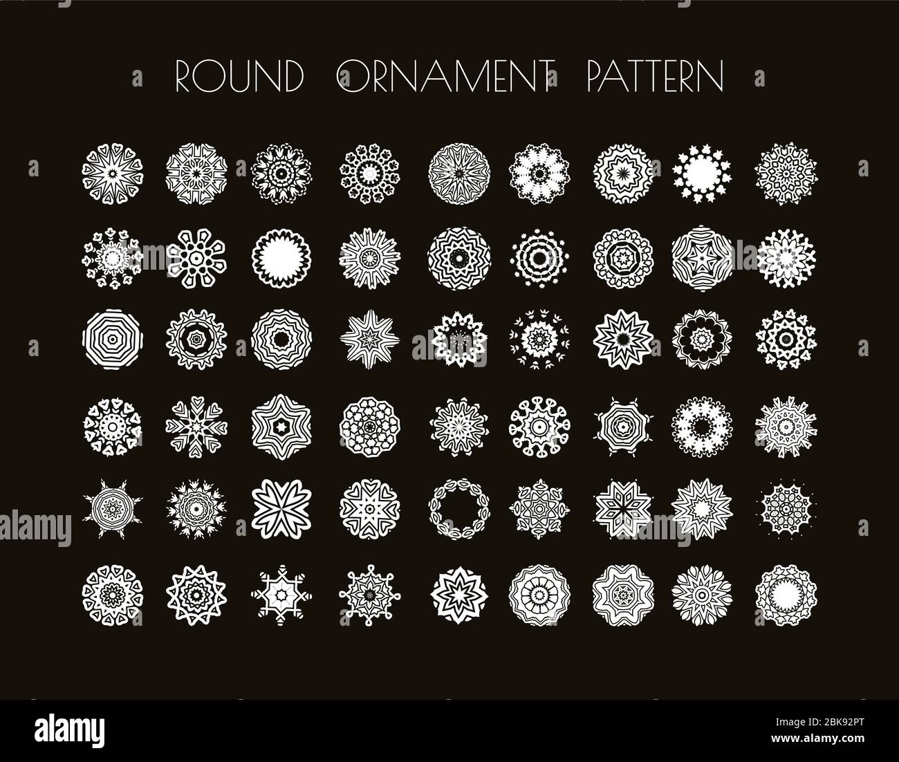 Circular pattern of traditional motifs and ancient oriental ornaments ...
