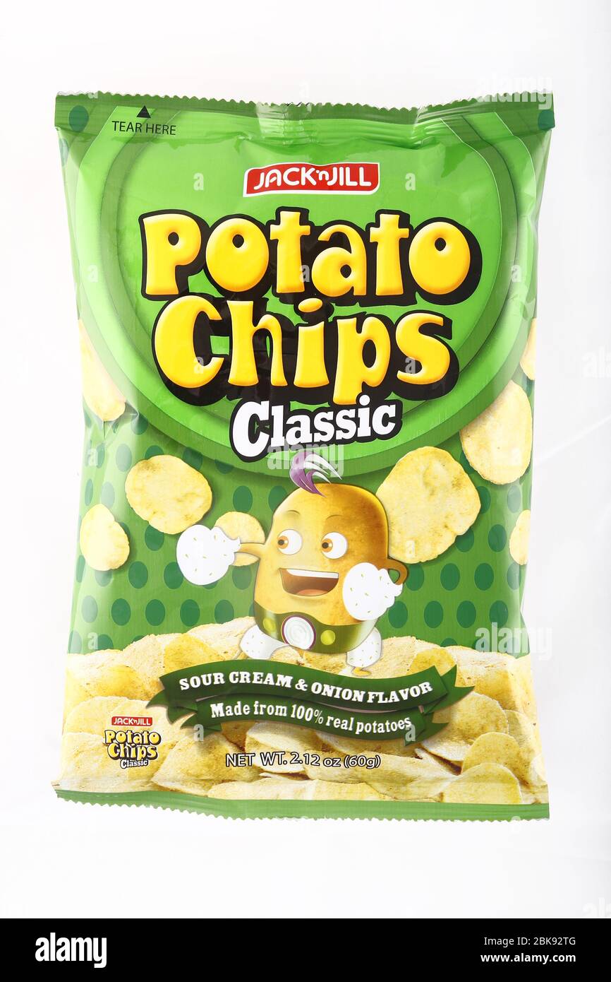 Antipolo City, Philippines February 6, 2019 Bag of potato chip snack
