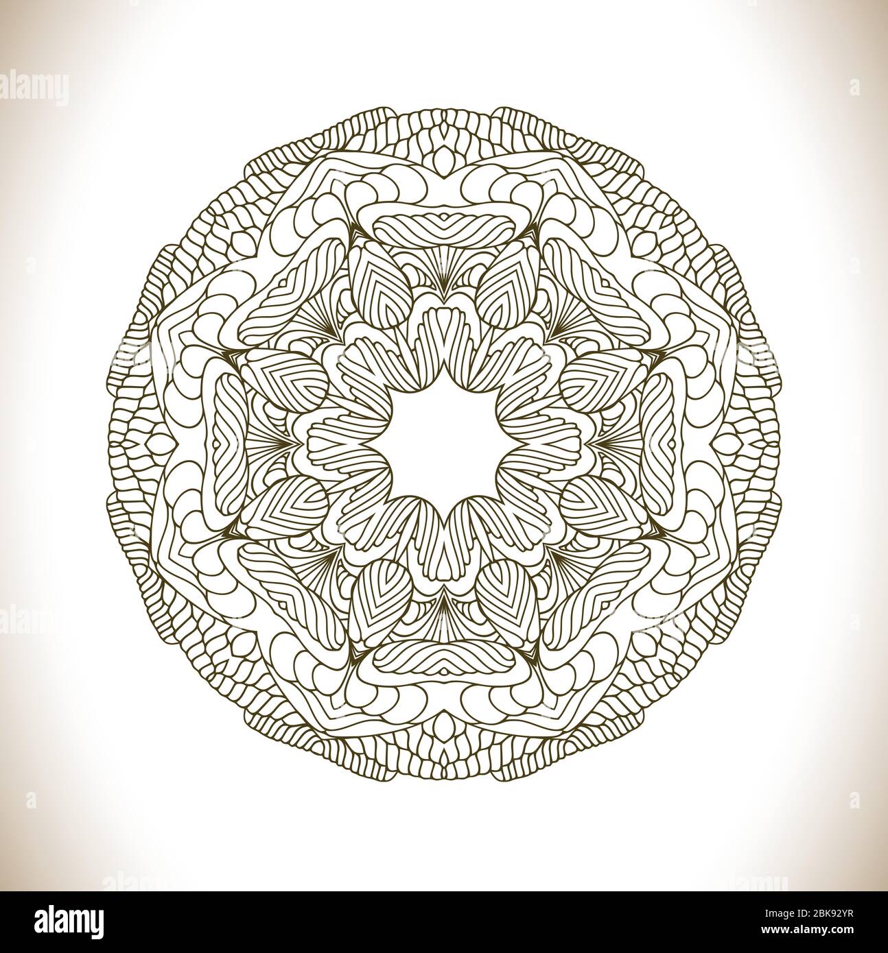 Vintage decorative elements.Circular pattern of traditional motifs and ...