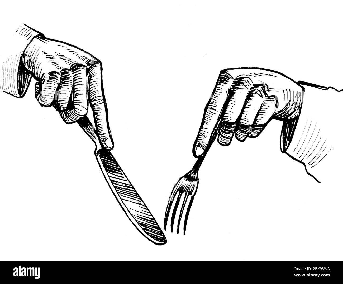 Как нарисовать руку с ножом