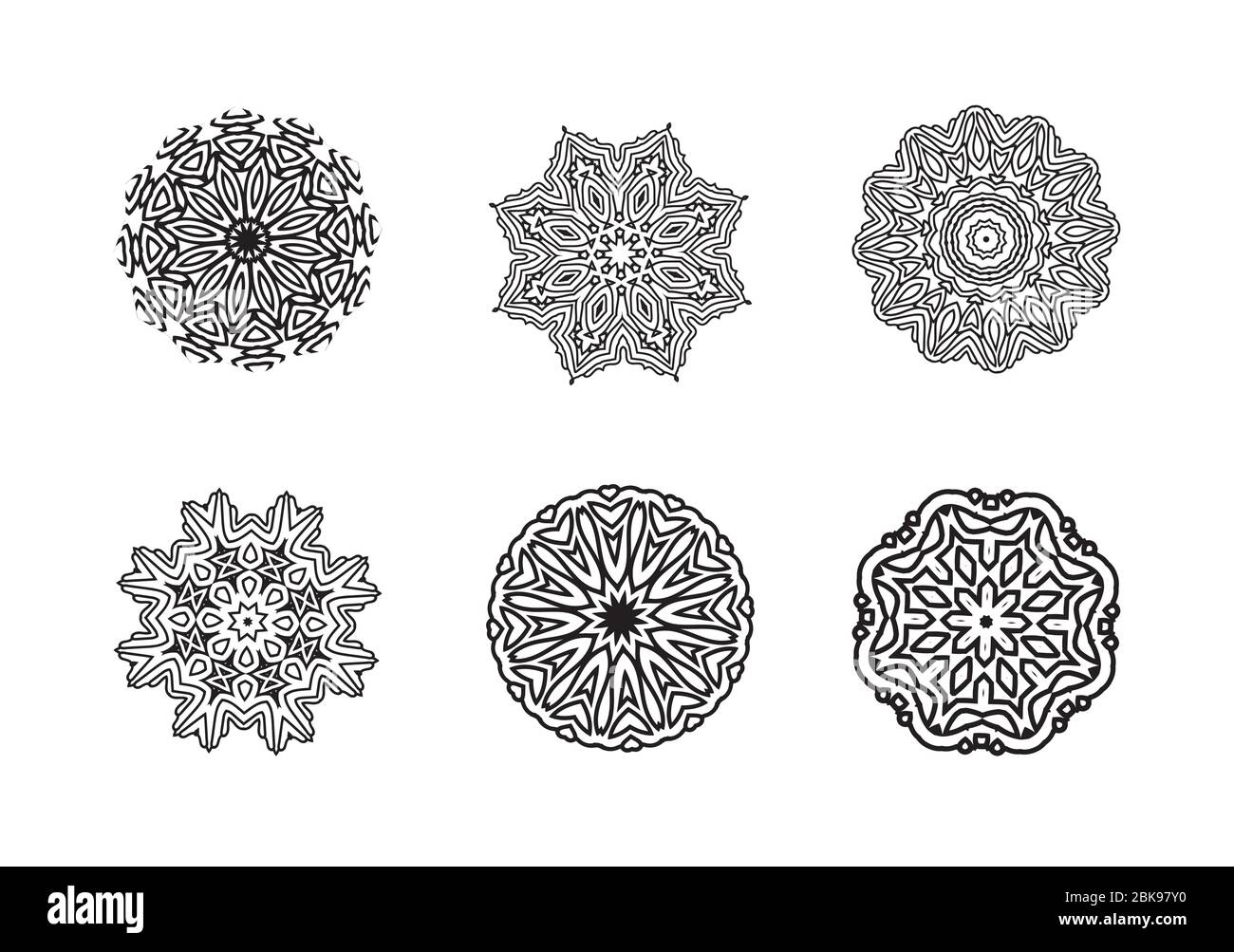 Circular pattern of traditional motifs and ancient oriental ornaments ...
