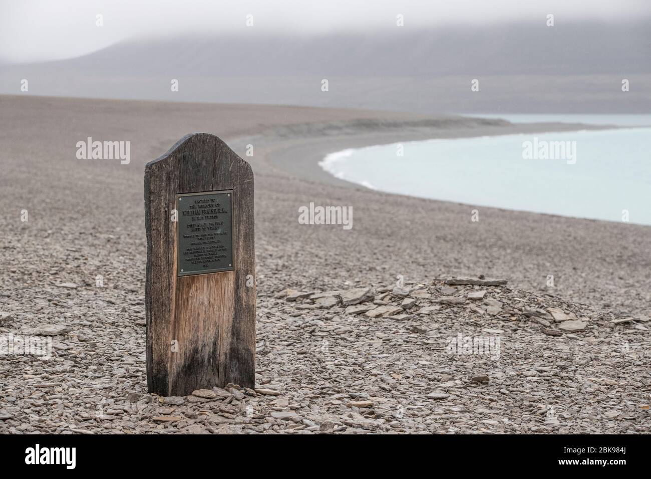 Beechey Island gravestone of William Braine, Canada Stock Photo
