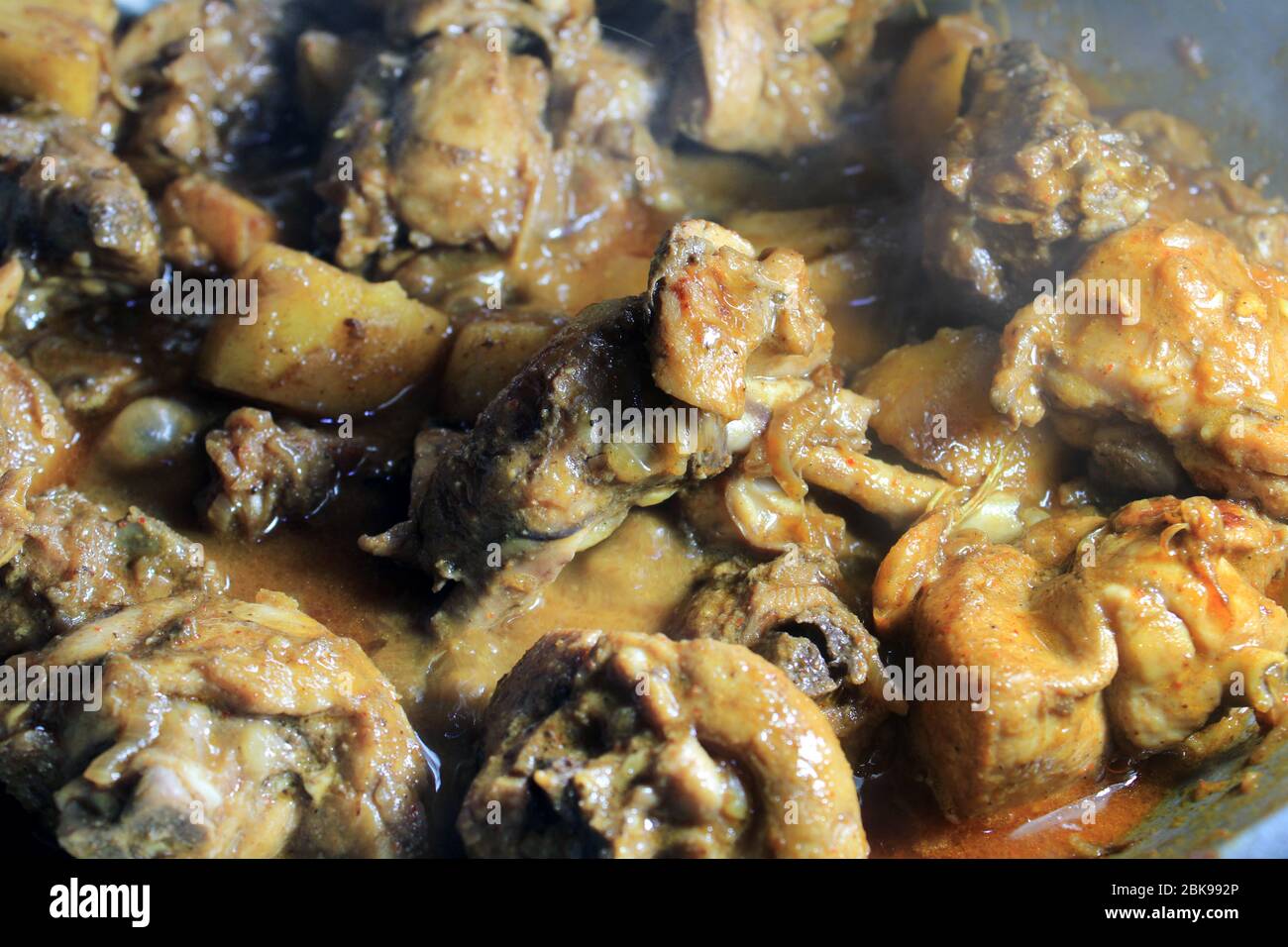 Boiled chicken broth. Hot and spicy Chicken Curry Stock Photo Alamy