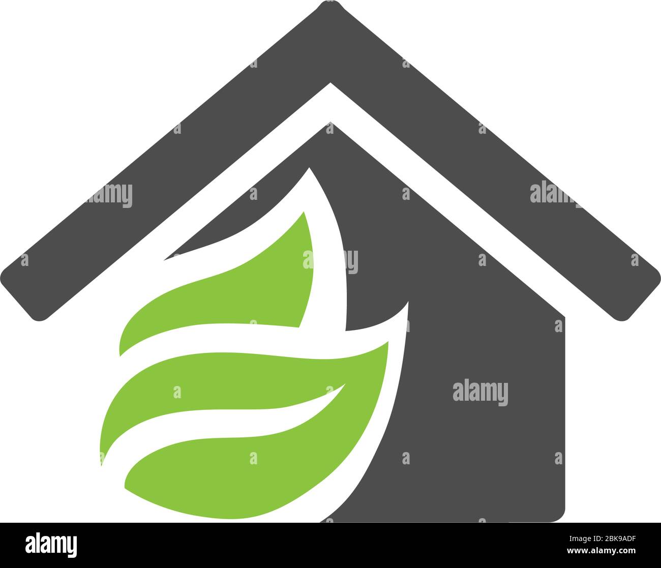 house with green leaves Stock Vector Image & Art - Alamy