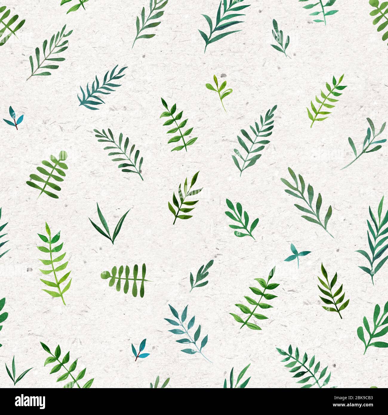 Organic green watercolor seamless pattern Stock Photo - Alamy