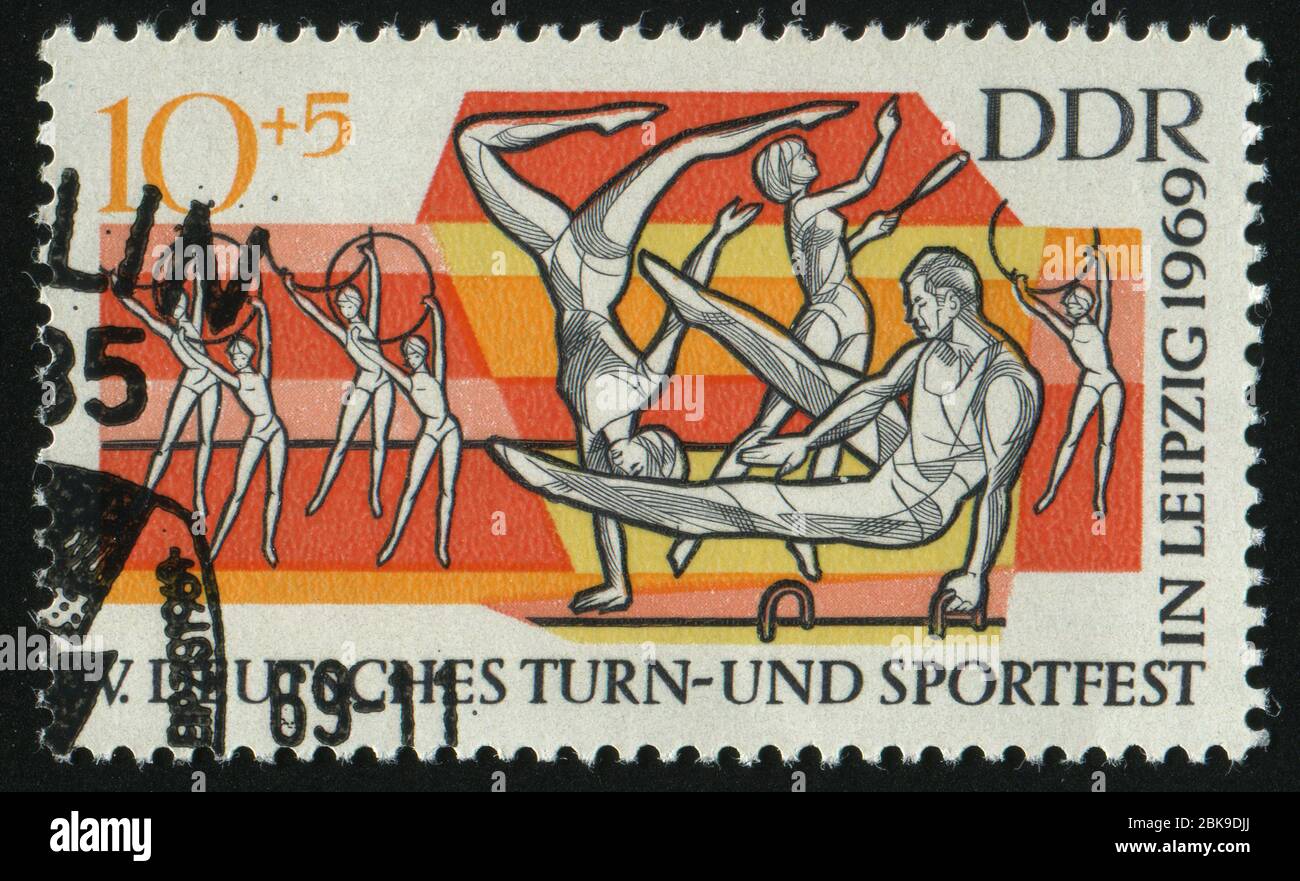 GERMANY CIRCA 1969 stamp printed by Germany, shows gymnast, circa
