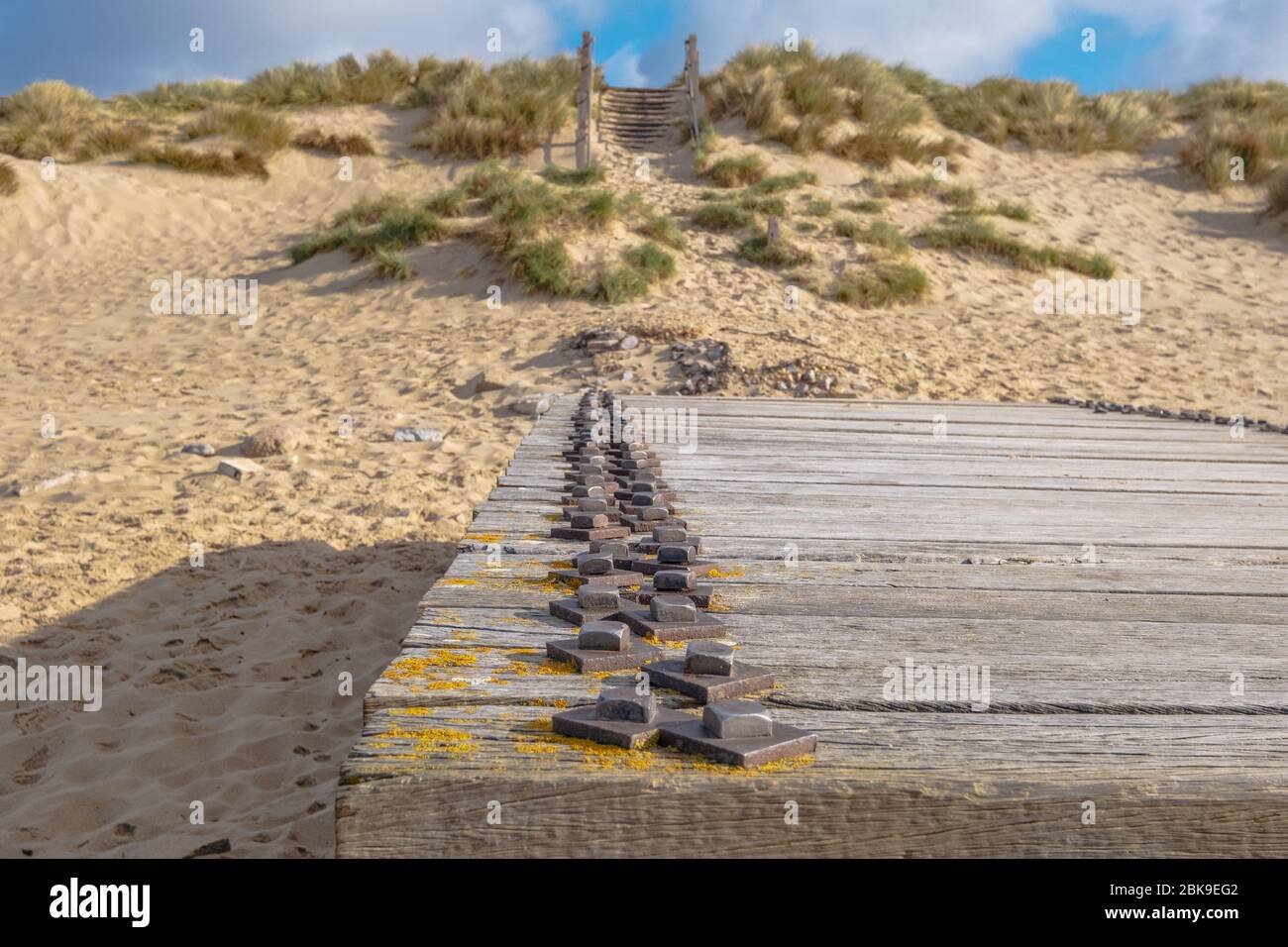 Southbourne,Bournemouth, UK-April 06,2020: Photos from Southbourne Beach. Stock Photo