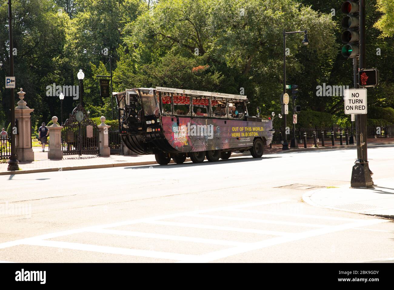 Boston, Massachusetts, US-July 13th, 2018:Boston Duck Tours amphibious Bus. Stock Photo