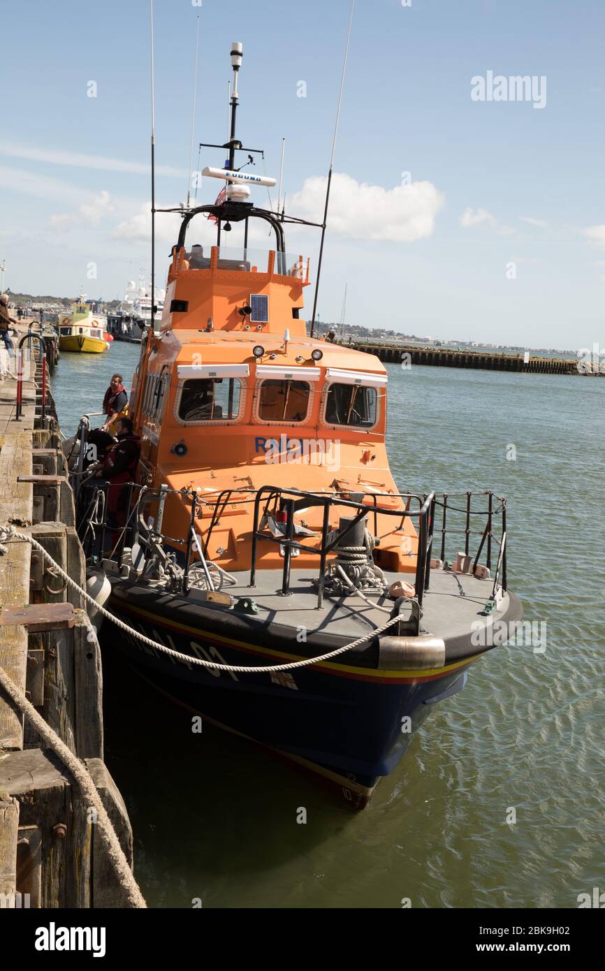 Poole Harbour, Dorset, UK-April 26, 2018:Earl and Countess Mountbatten of Burma RNLI Life Boat. Stock Photo