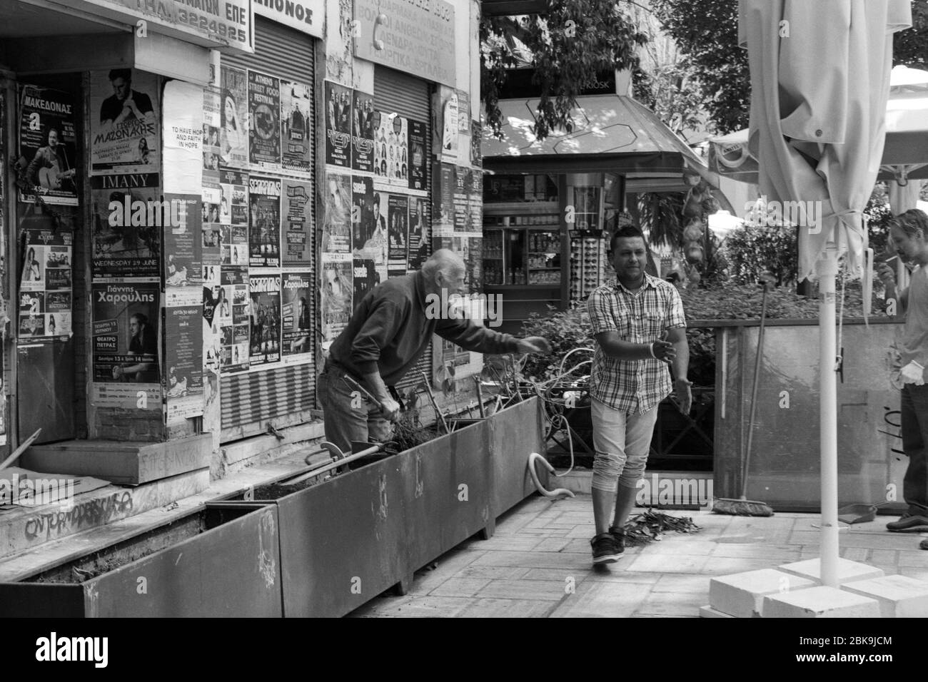 Preparations work, Athens Greece Stock Photo