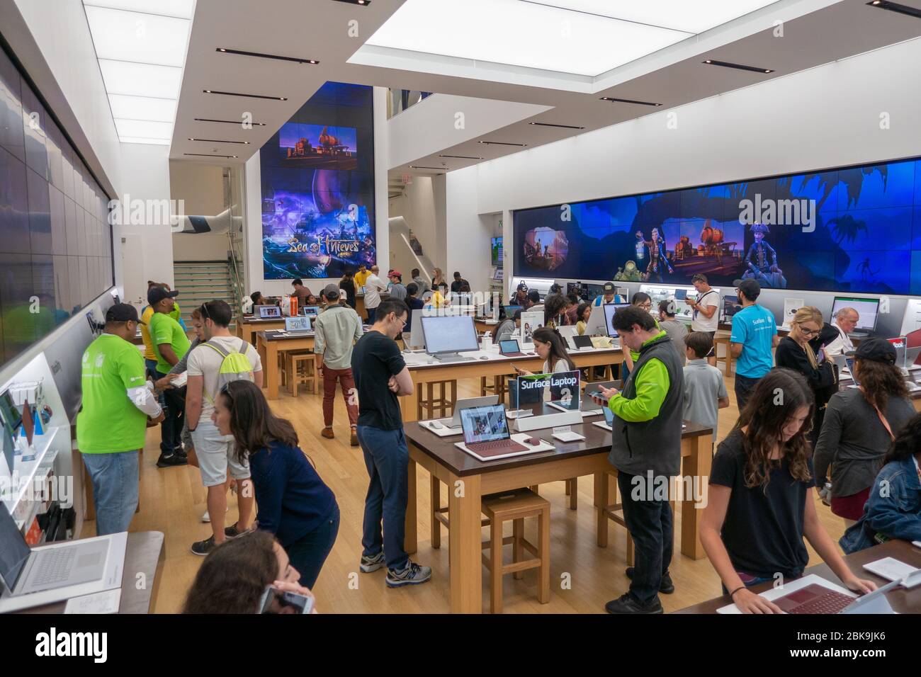 Microsoft store interior in 5th avenue in Manhattan Stock Photo - Alamy