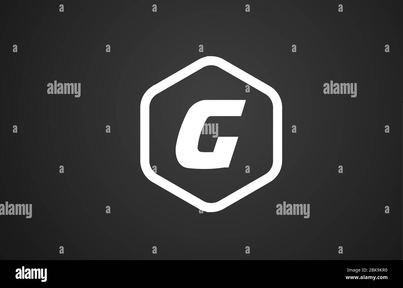 G black and white alphabet letter logo icon design with rhombus for ...