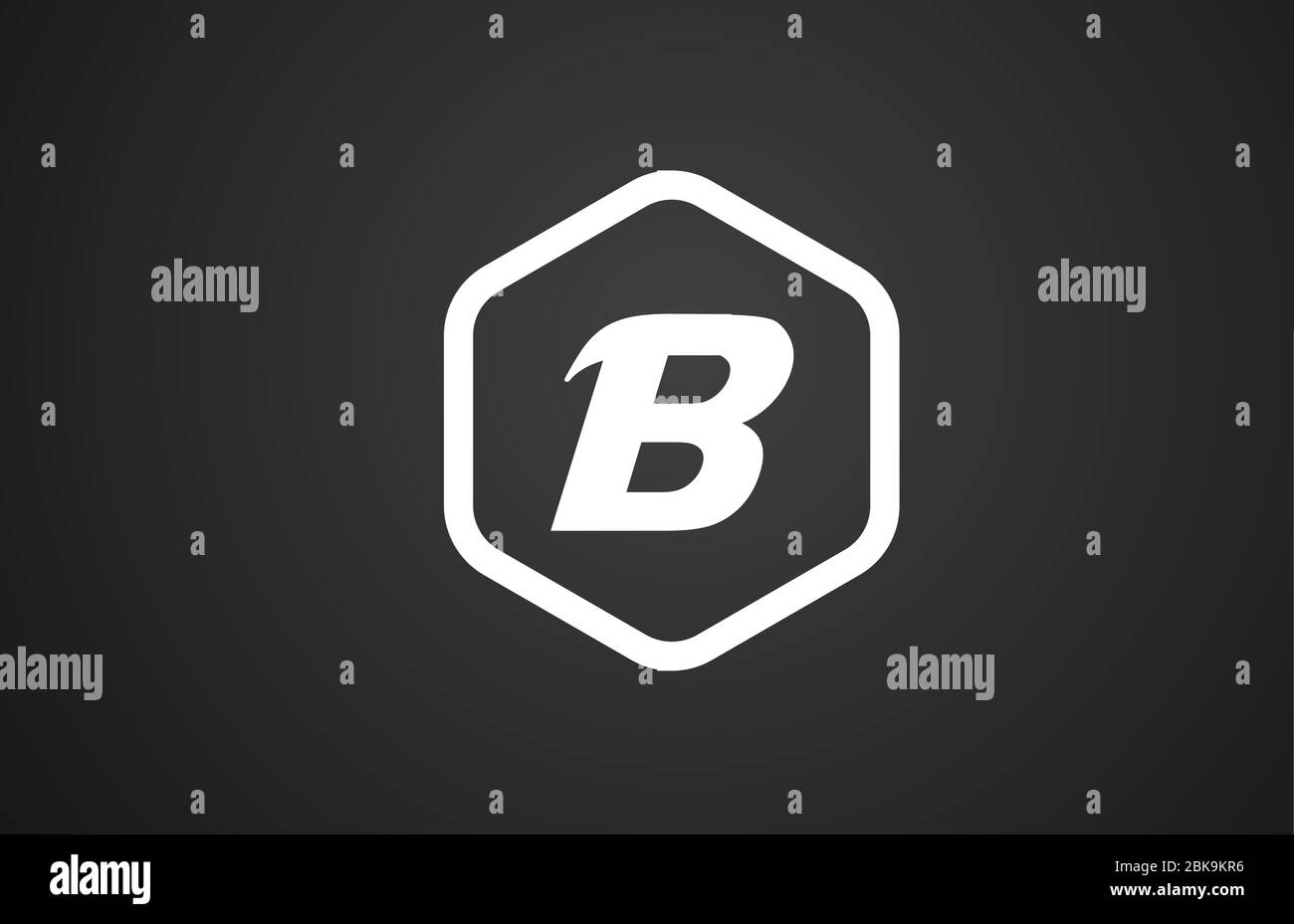 B black and white alphabet letter logo icon design with rhombus for ...