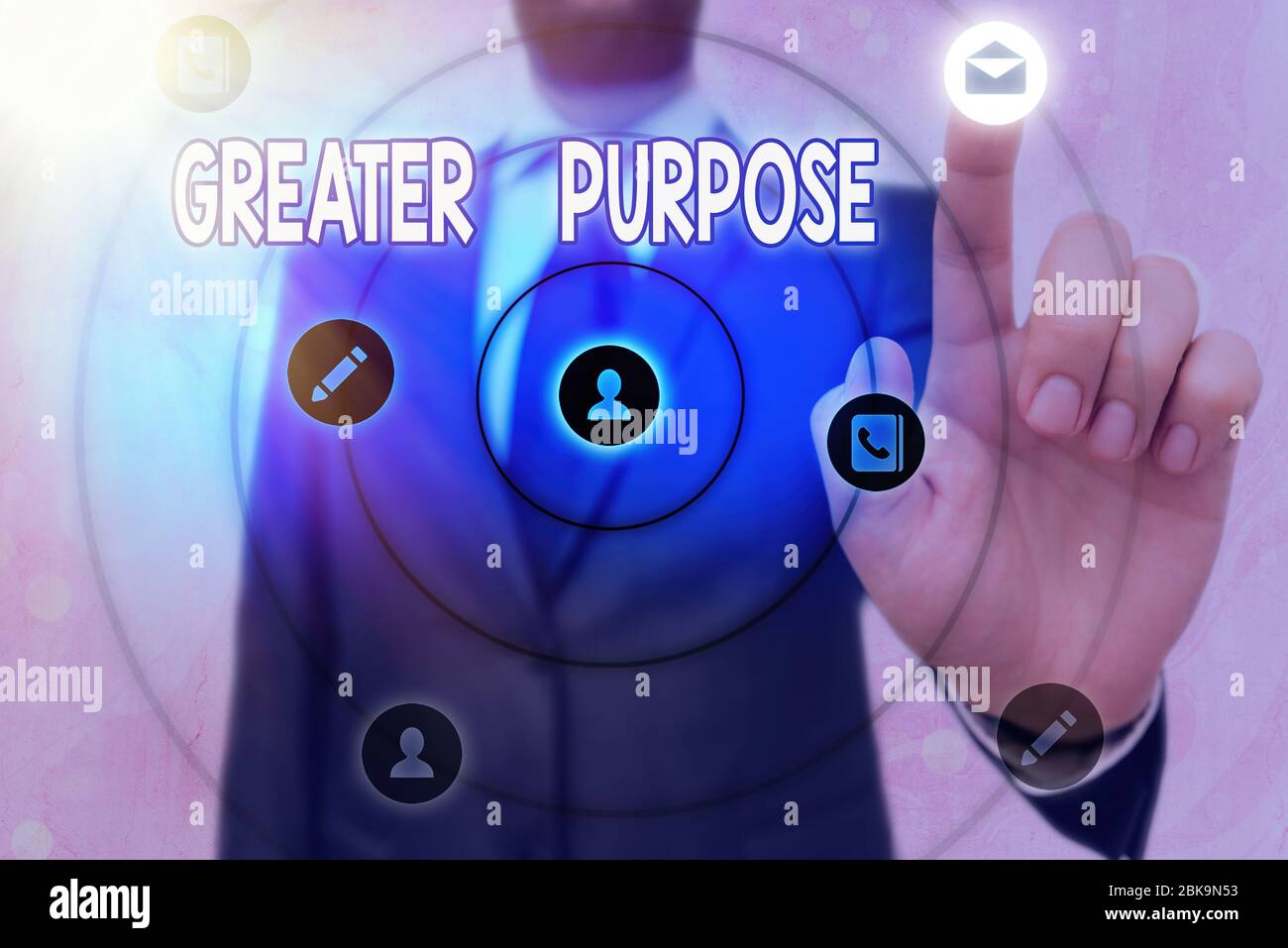 Conceptual hand writing showing Greater Purpose. Concept meaning Extend ...