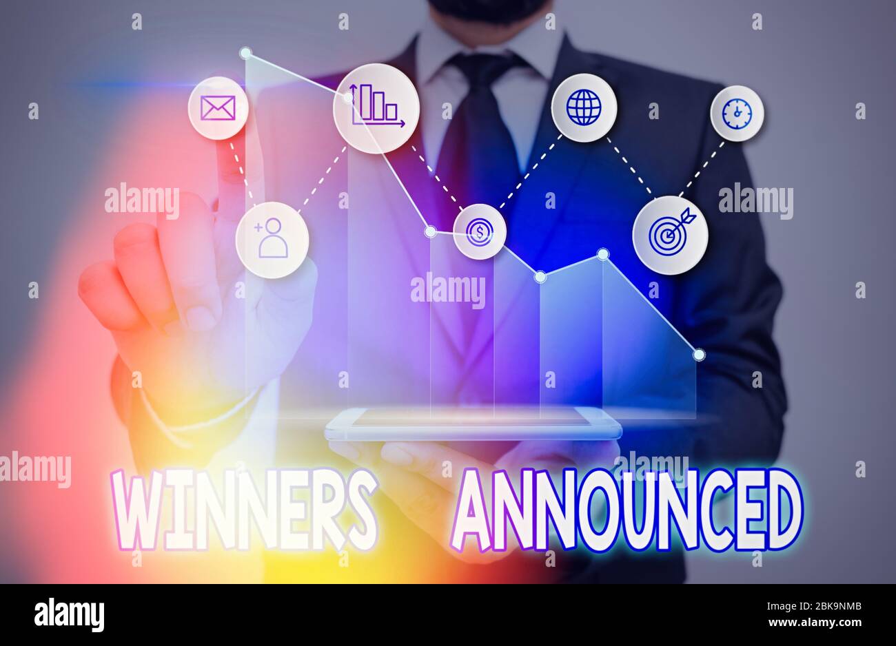 Handwriting text writing Winners Announced. Conceptual photo Announcing ...