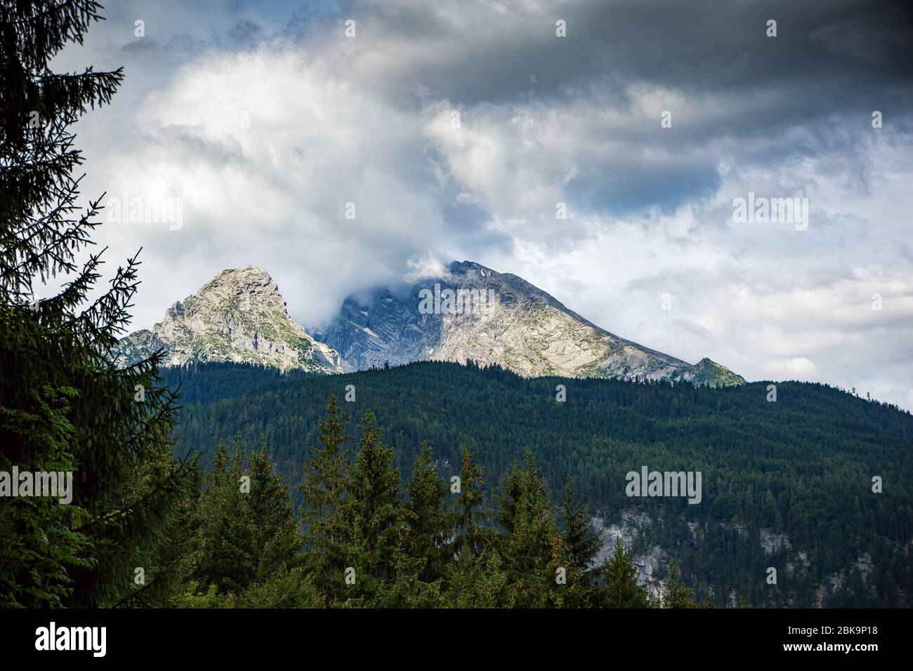 Mount Watzmann at the Berchtesgadener Land Stock Photo