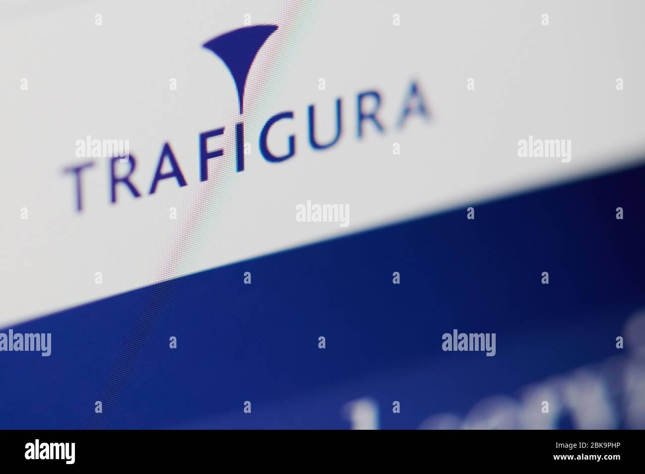 New-York , USA - April 29 , 2020:Trafigura home web page close up view on laptop screen Stock Photo