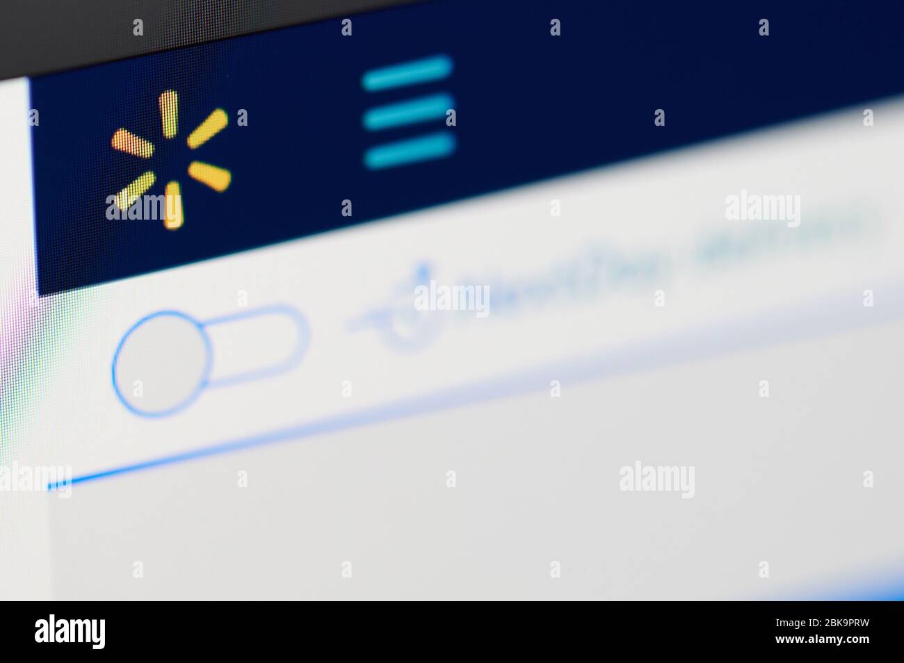 New-York , USA - April 29 , 2020:Walmart home web page close up view on laptop screen Stock Photo
