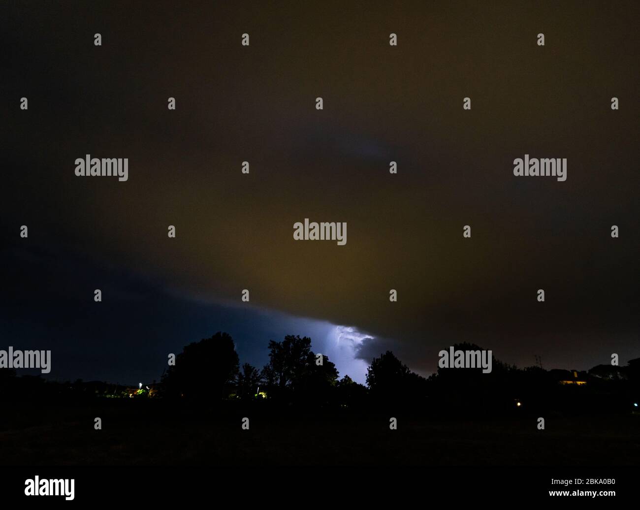 Lightning in the stormy sky Stock Photo - Alamy