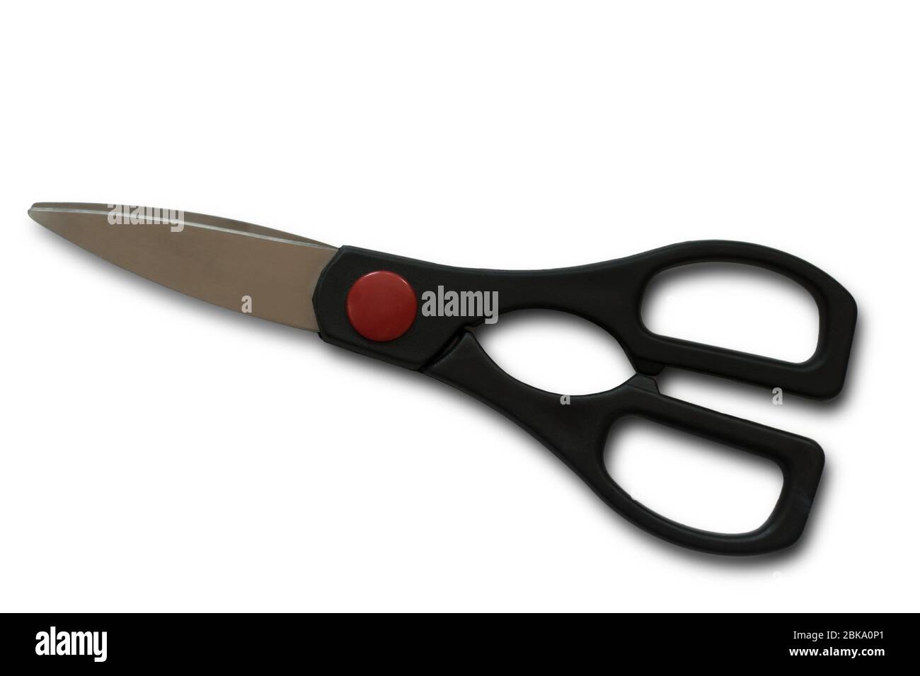 metal scissors on isolated background Stock Photo