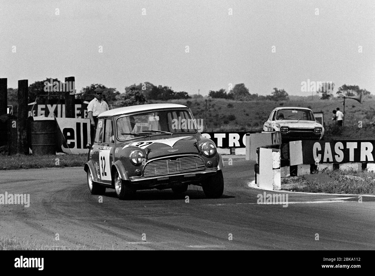 Barrie 'Whizzo' Williams in saloon car action at Croft in 1969. Stock Photo