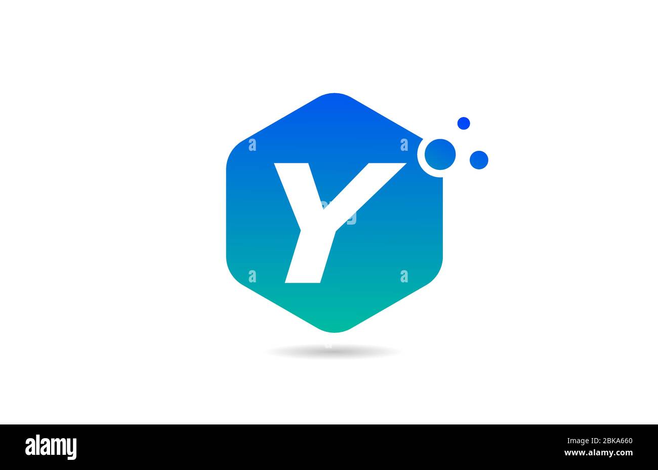 green blue I alphabet letter logo icon design with rhombus for business ...