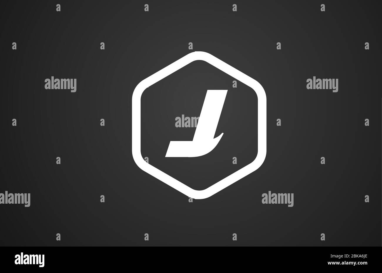 J black and white alphabet letter logo icon design with rhombus for ...
