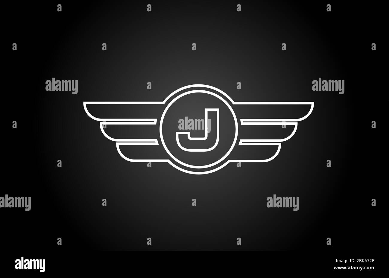 J alphabet letter logo icon for company and business with black and ...