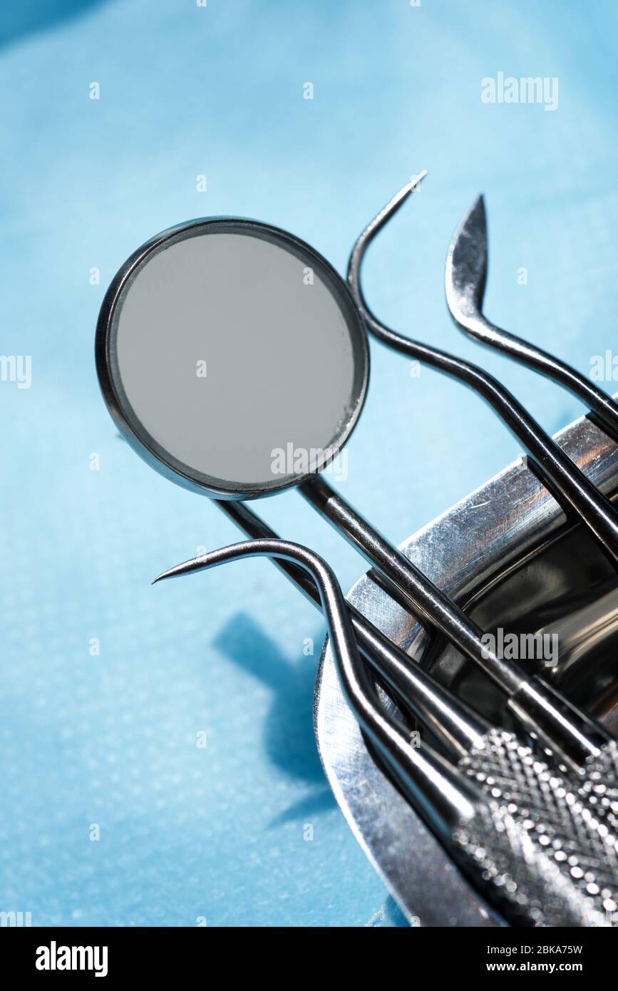 Instruments used by the dentist Stock Photo Alamy