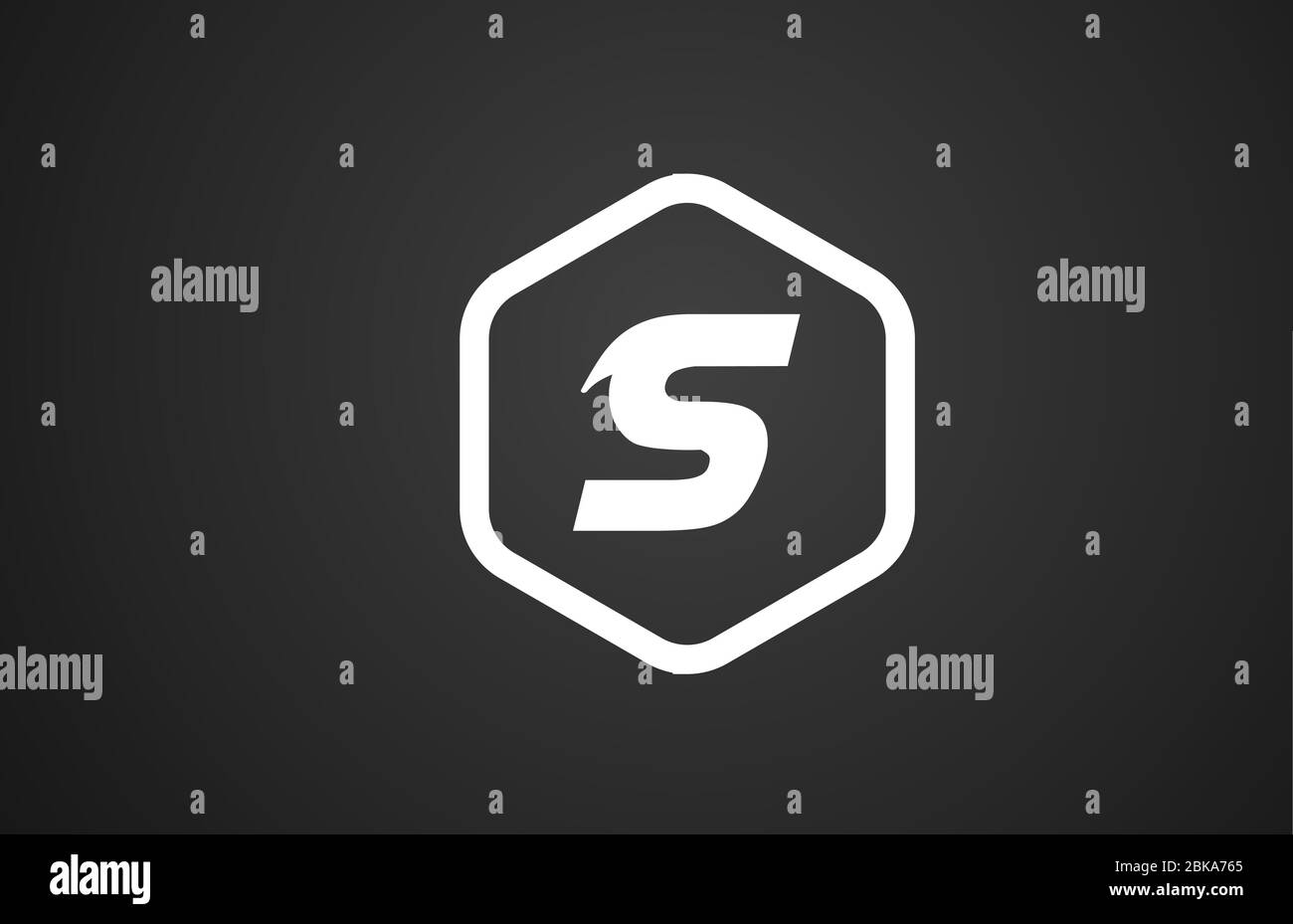 S black and white alphabet letter logo icon design with rhombus for ...