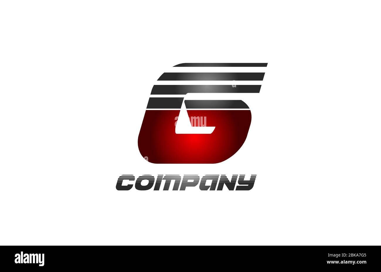 G alphabet letter logo icon design in red grey gradient color for ...
