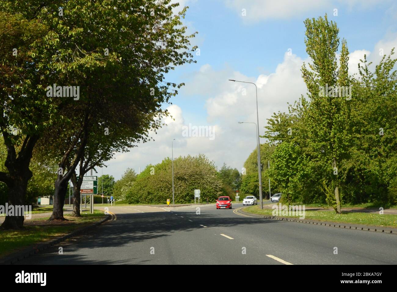 sutton road, accident black spot, Hull Stock Photo Alamy