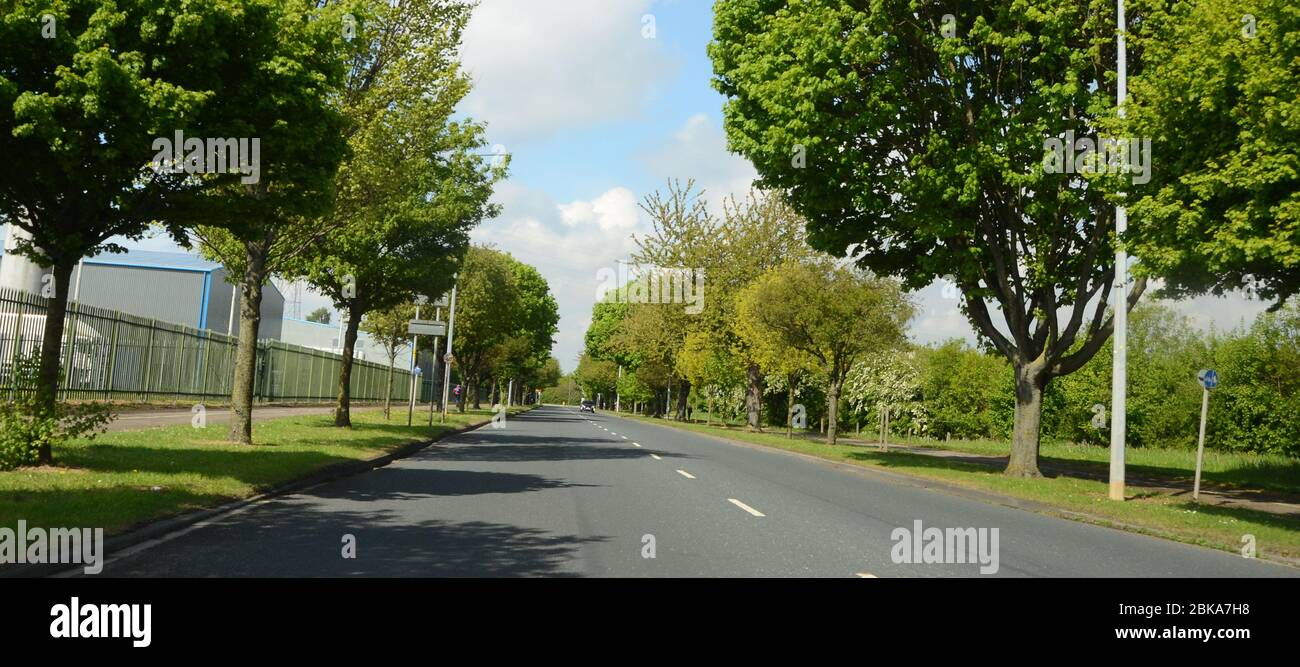 sutton road, accident black spot, Hull Stock Photo Alamy