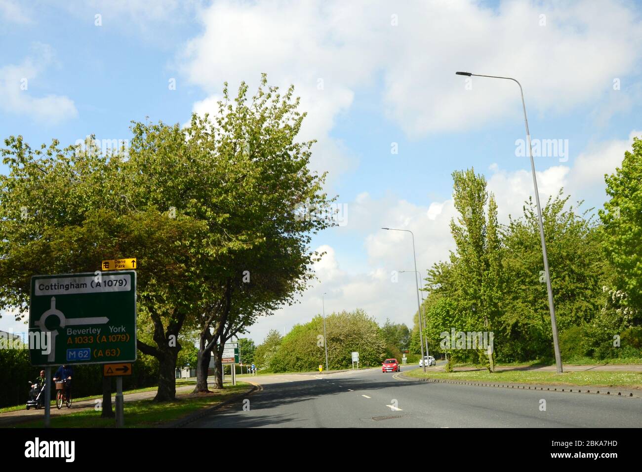 sutton road, accident black spot, Hull Stock Photo Alamy