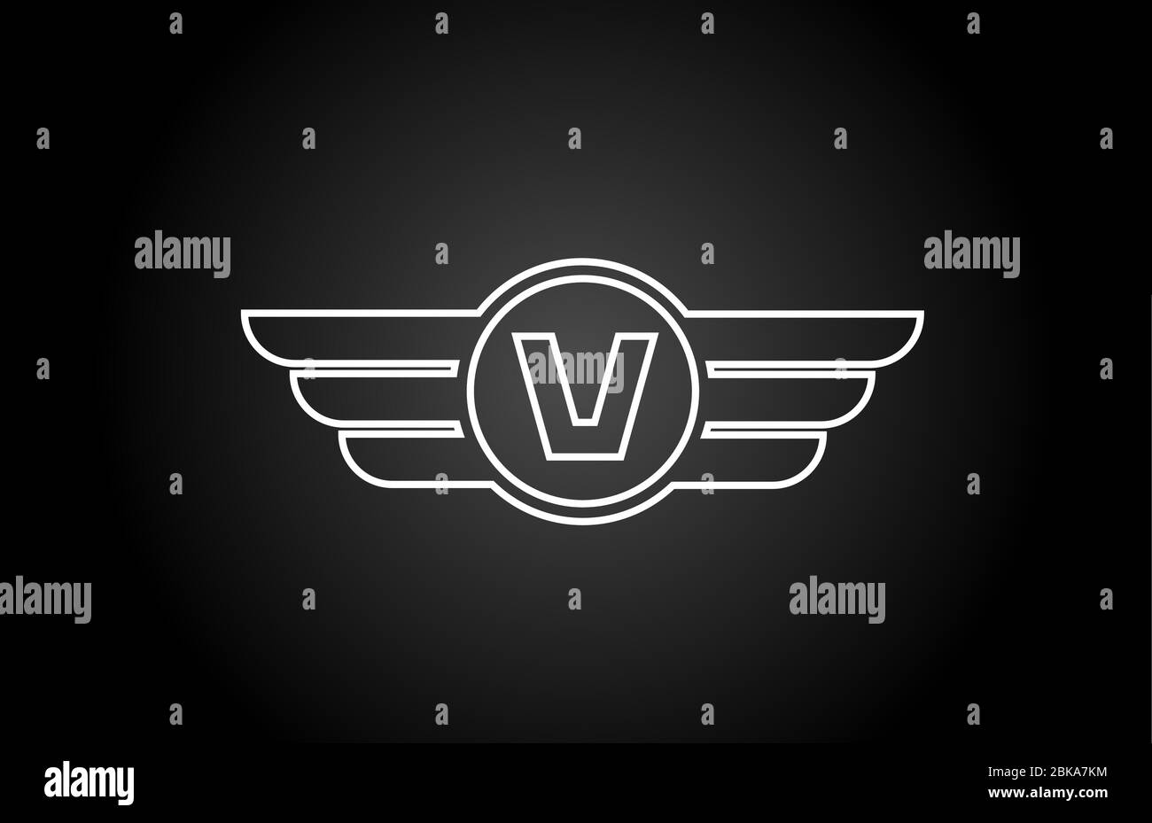 V alphabet letter logo icon for company and business with black and ...