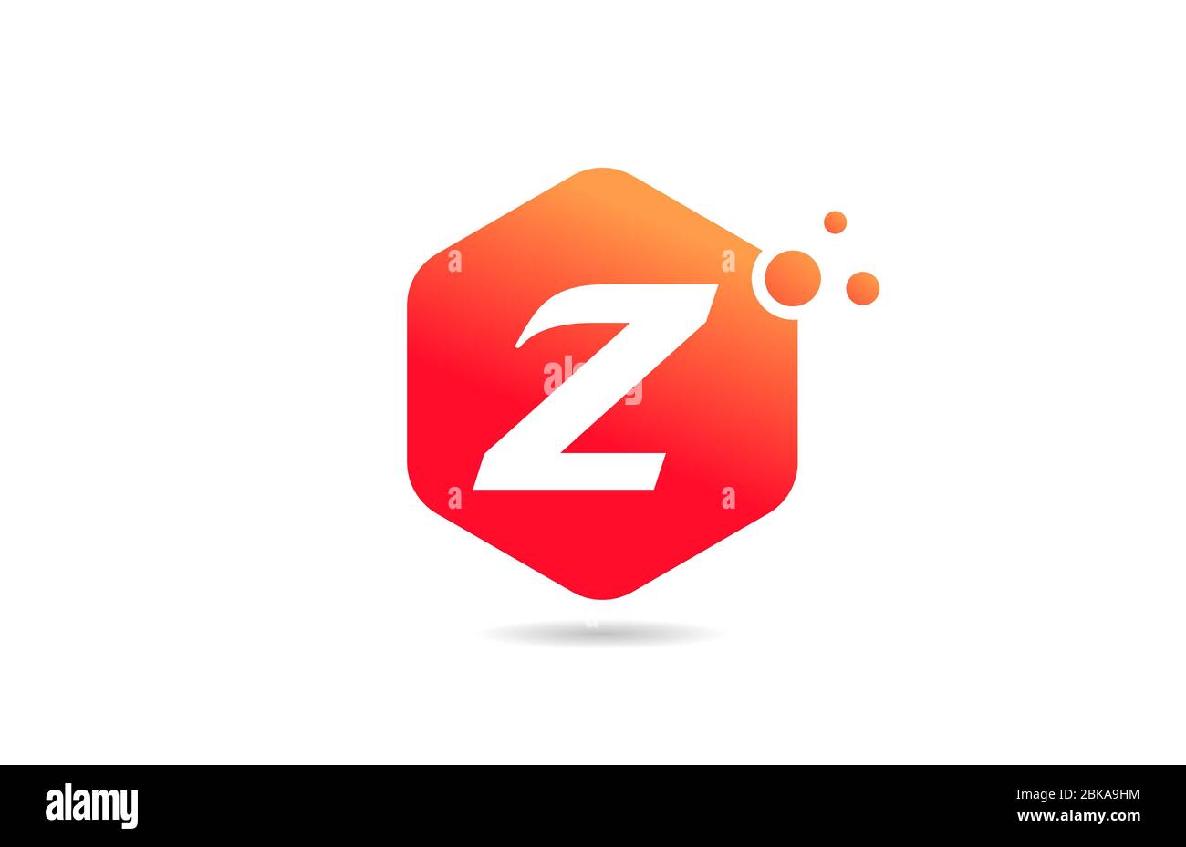 Z alphabet letter logo icon design with orange colored rhombus for ...