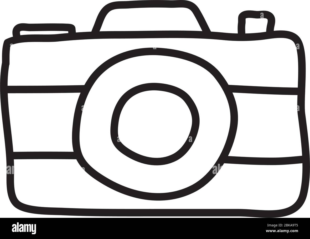 photographic camera icon over white background, line style, vector ...