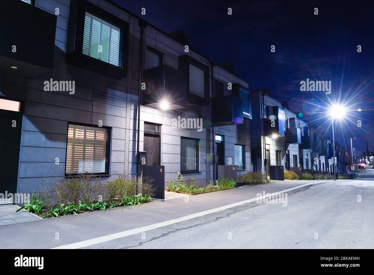 A view of housing on the Cottonfield Wharf Estate, Ancoats, Manchester. Stock Photo