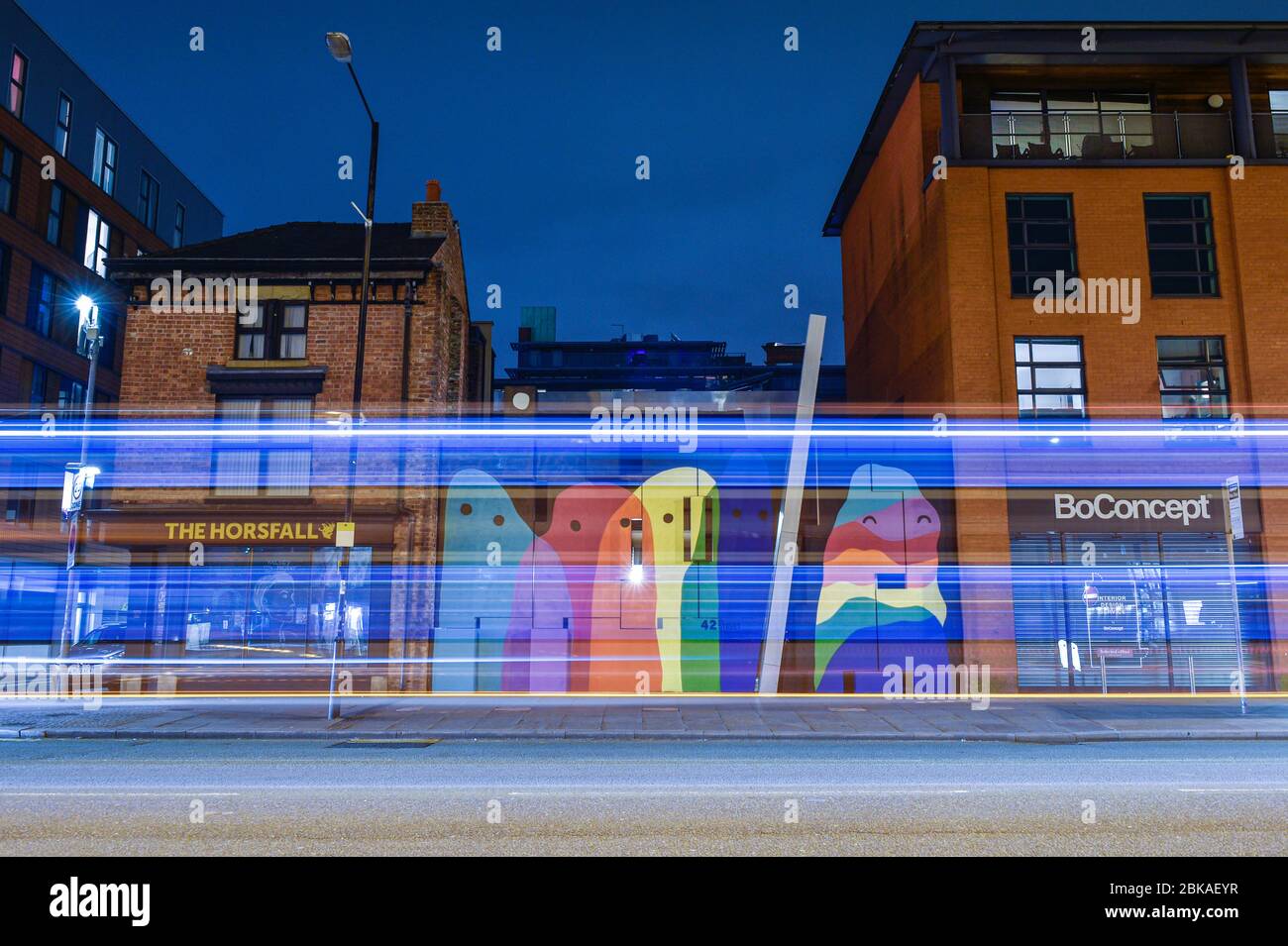 A view of properties on Great Ancoats Street, Ancoats, Manchester Stock