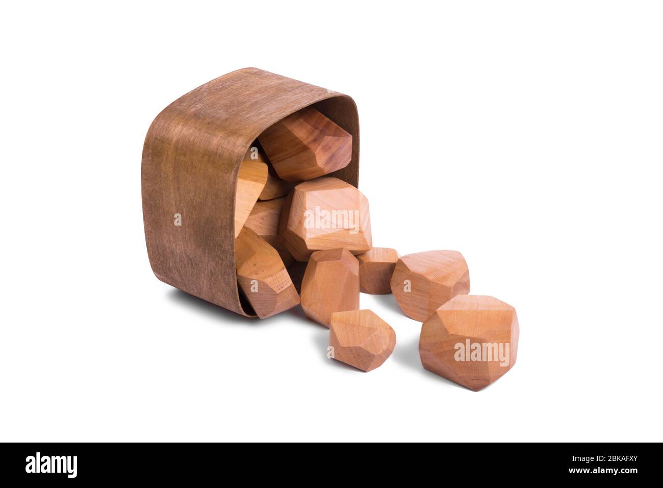 wooden blocks in the box Stock Photo Alamy
