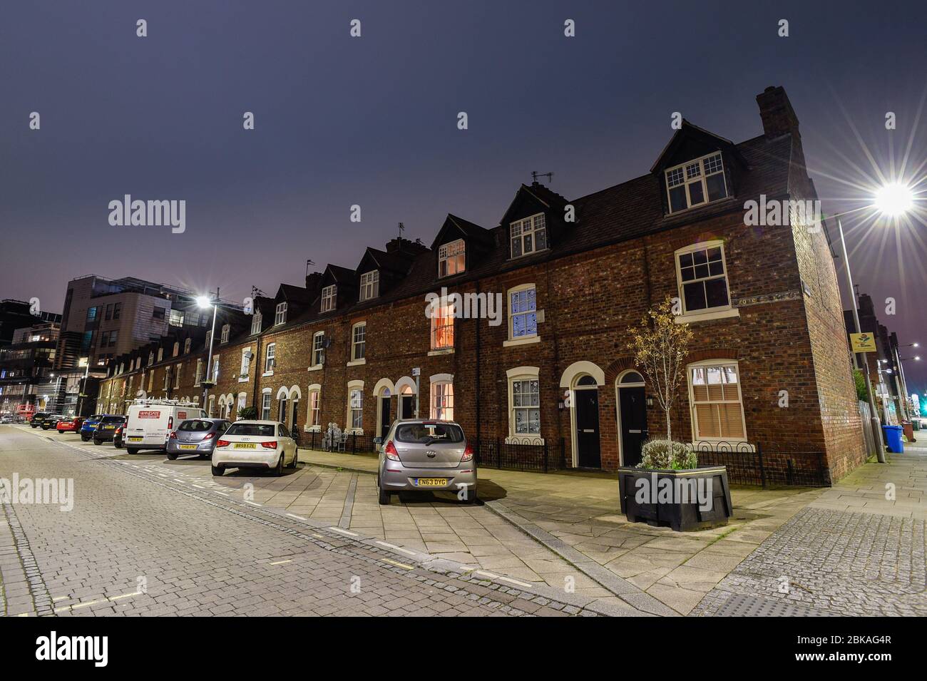 A view of housing on George Leigh Street, Ancoats, Manchester. Stock Photo