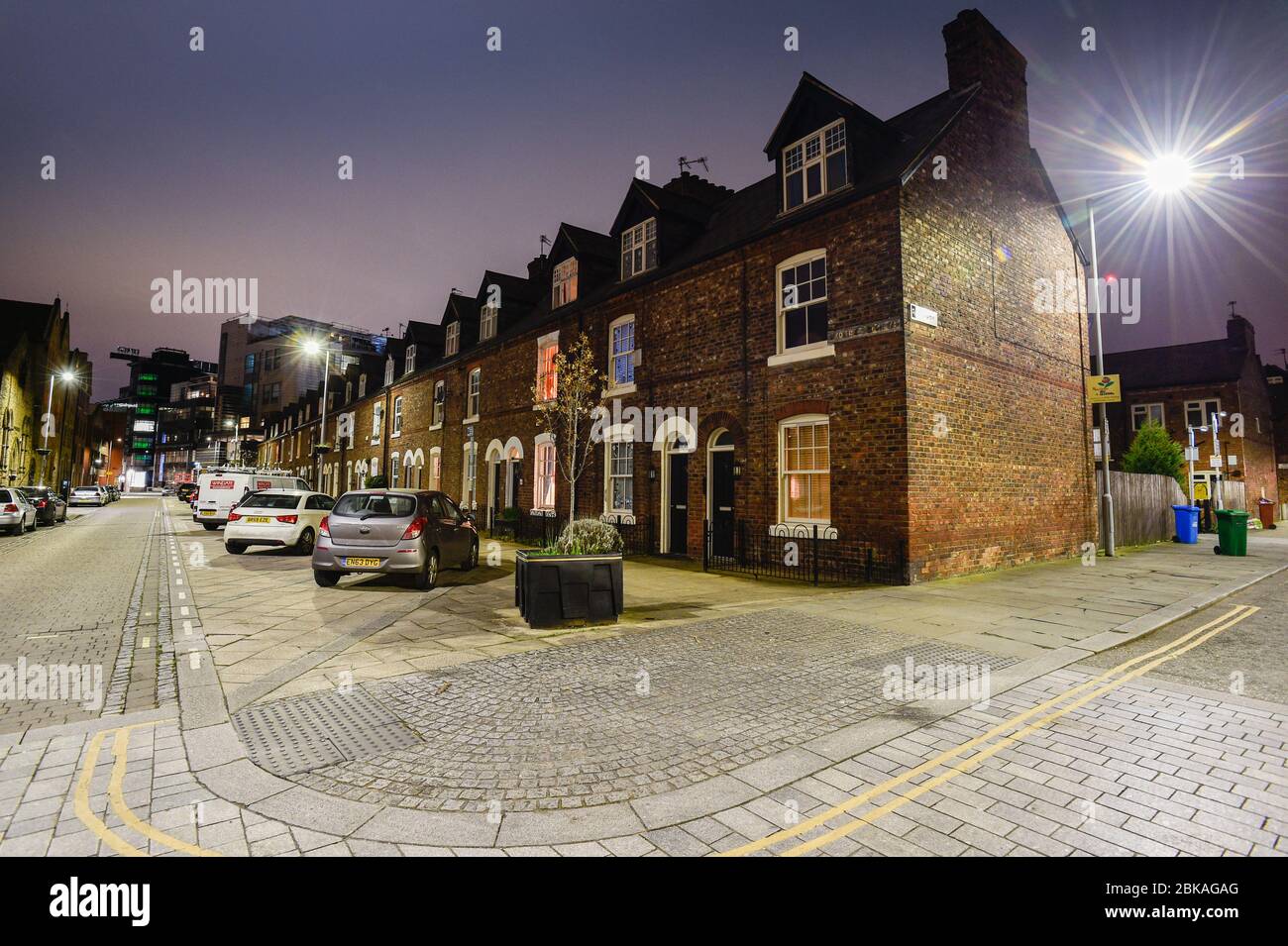 A view of housing on George Leigh Street, Ancoats, Manchester. Stock Photo