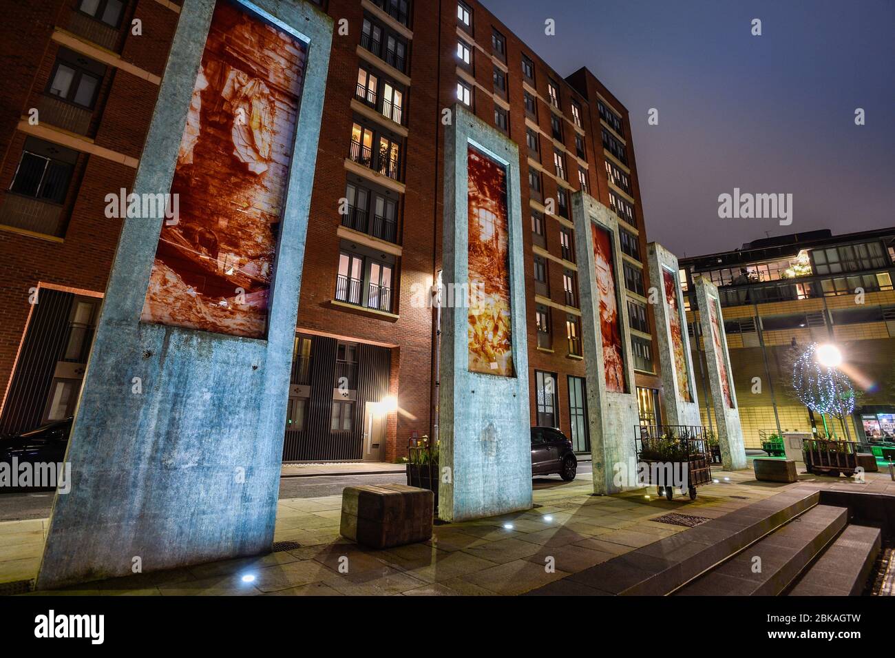 A view of Cutting Room Square, Ancoats, Manchester. Stock Photo
