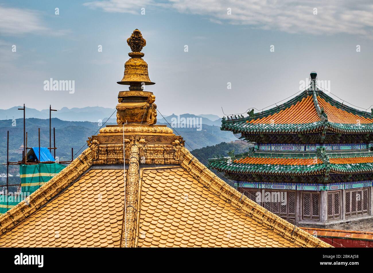 Putuo Zongcheng Buddhist Temple, one of the Eight Outer Temples of Chengde in Hebei province, China, built between 1767 and 1771 and modeled after the Stock Photo