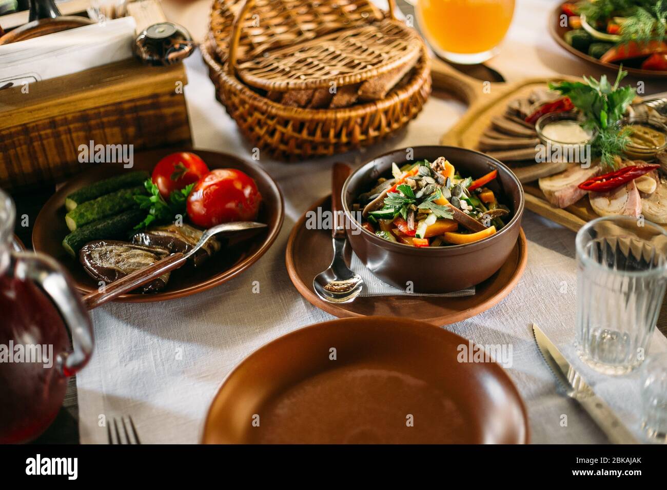 popular Ukrainian dishes on the table, food photography Stock Photo - Alamy