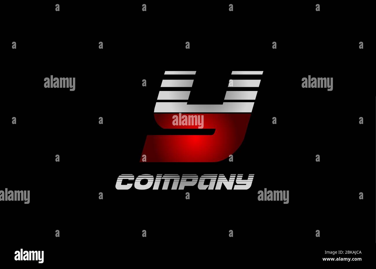 Y red grey black alphabet letter logo icon design for company and ...