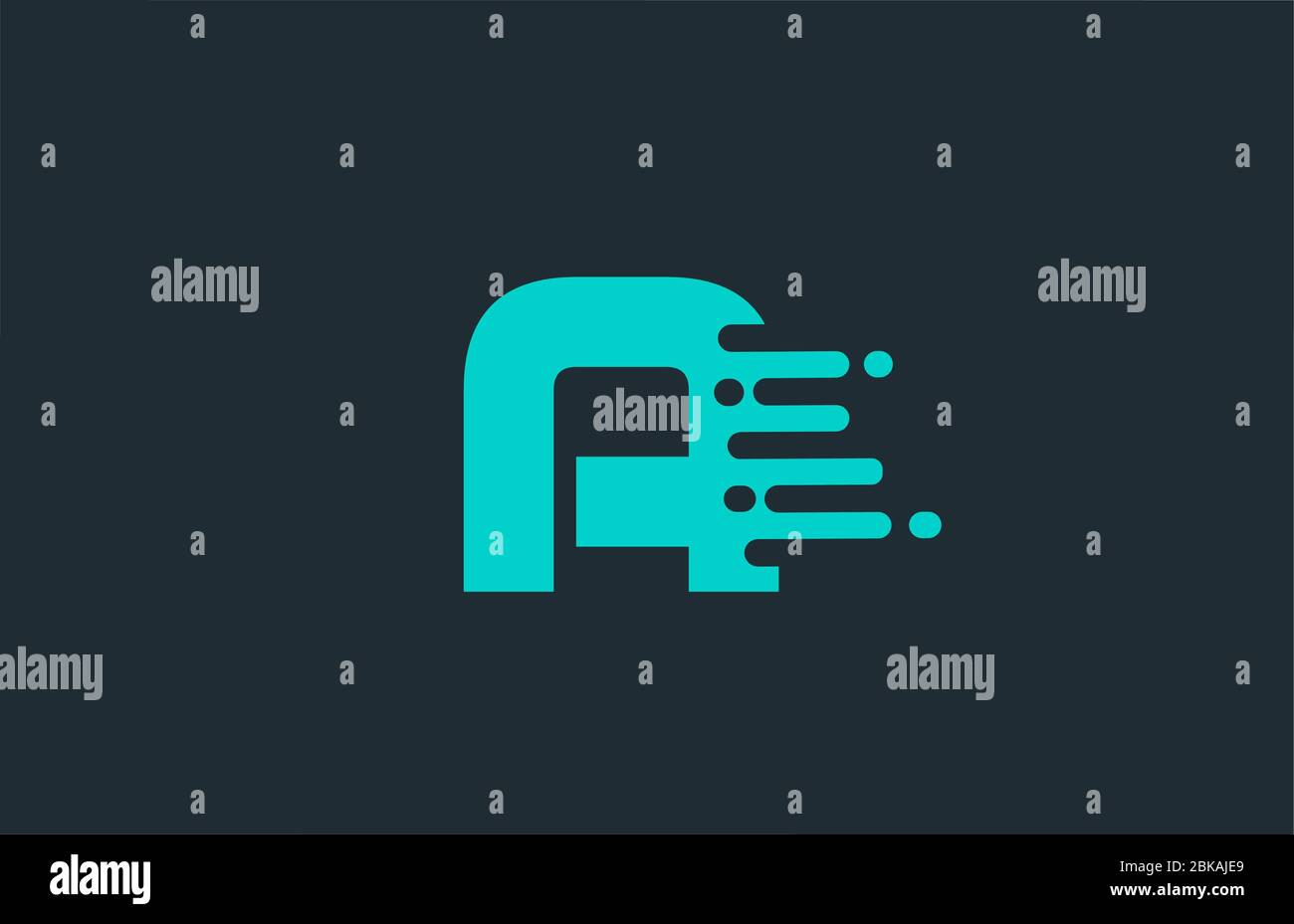 A blue alphabet letter logo icon with line design for business and ...