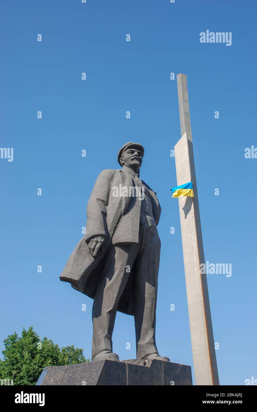 A statue of Vladimir Lenin in the centre of Ukraine Stock